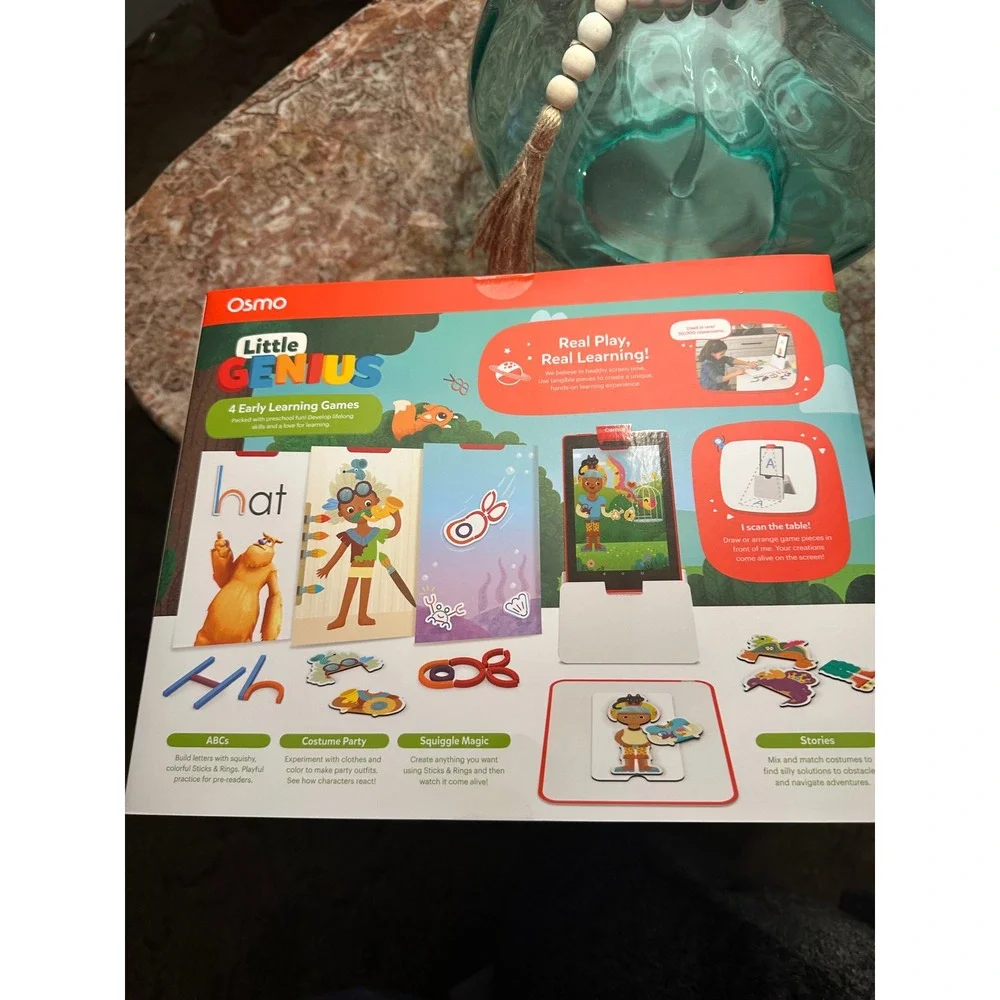 Osmo‎ Little Genius Starter Kit Educational Games Ages 3-5 Fire Tablet Learning